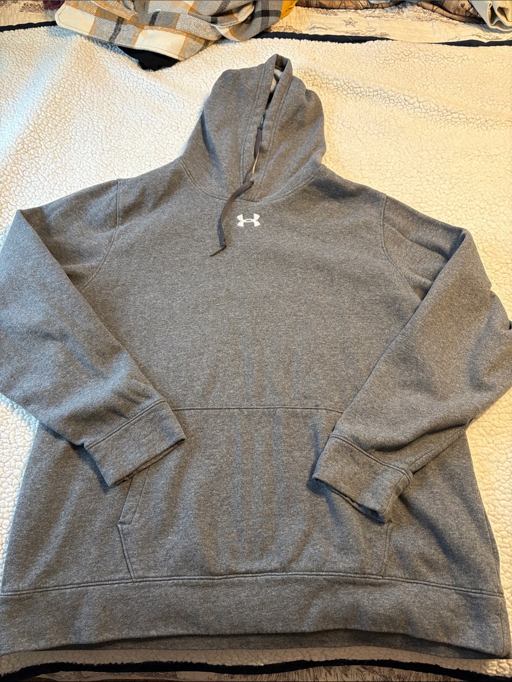 Under Armour Gray Men's Pullover Hoodie with Logo